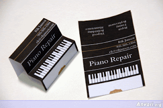 piano business cards