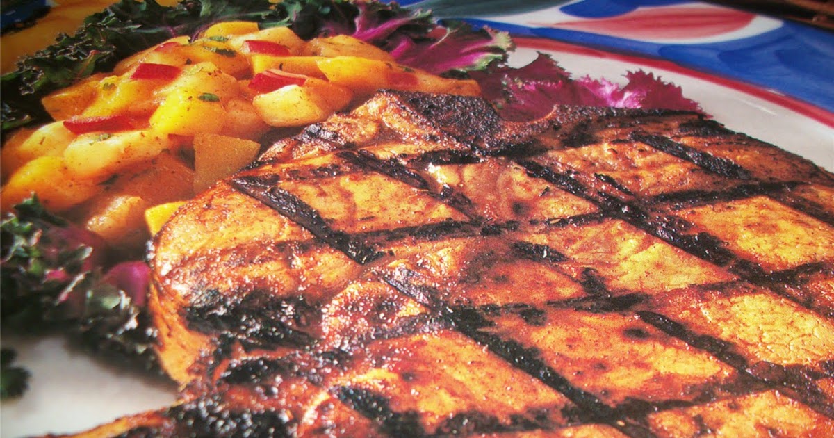 Whatcha Got Cooking? Jamaican Style Pork Chops With Tropical Fruit Salsa