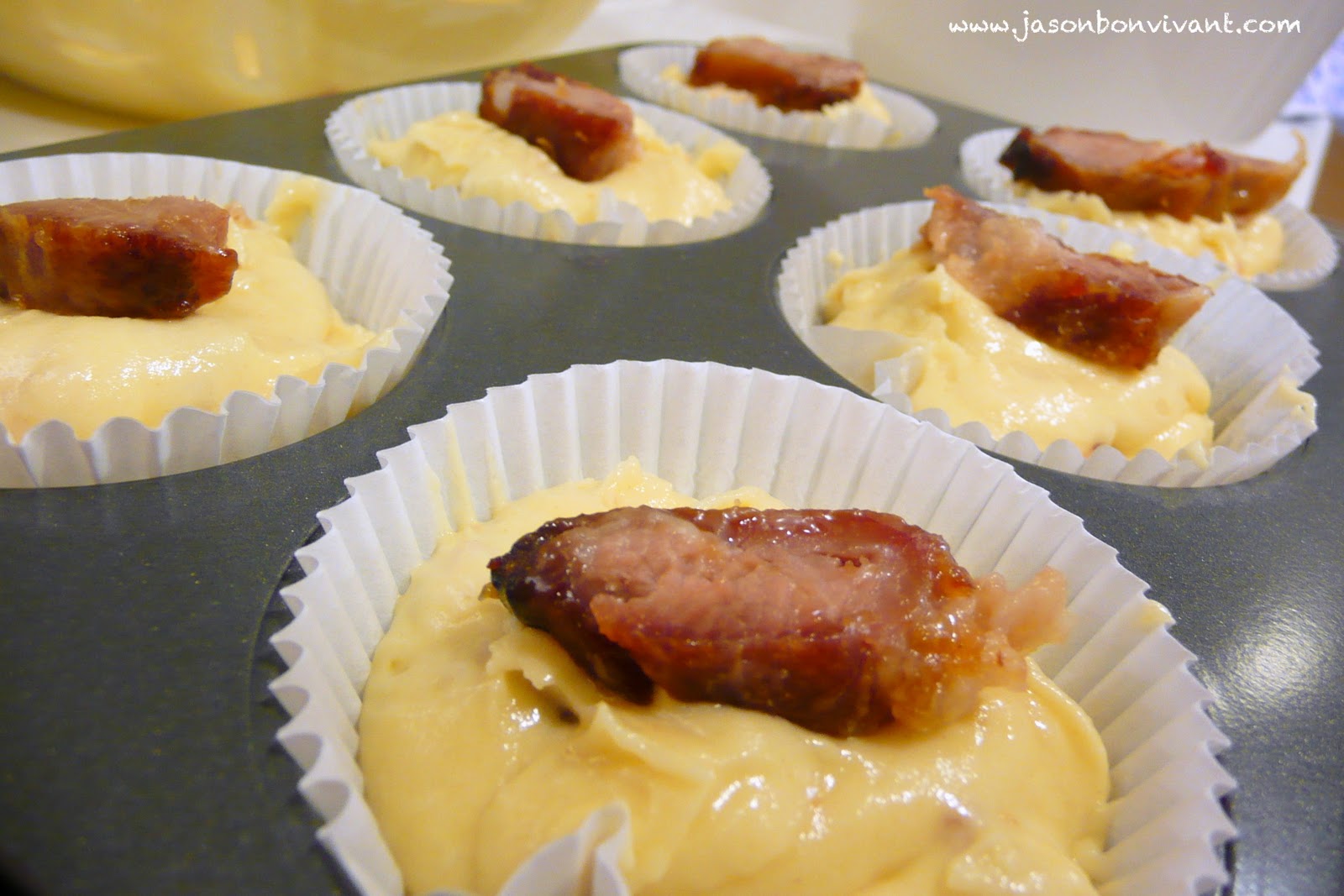 Life as a Bon Vivant Char Siu / BBQ Pork Cupcakes