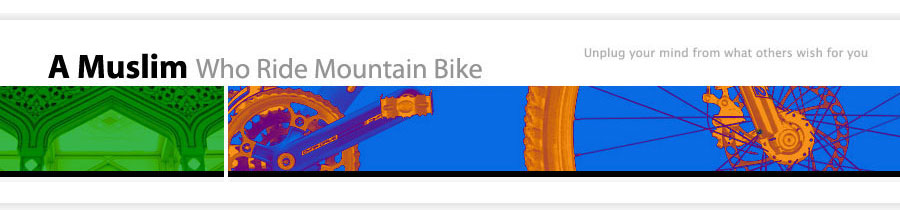 A Muslim Who Ride Mountain Bike