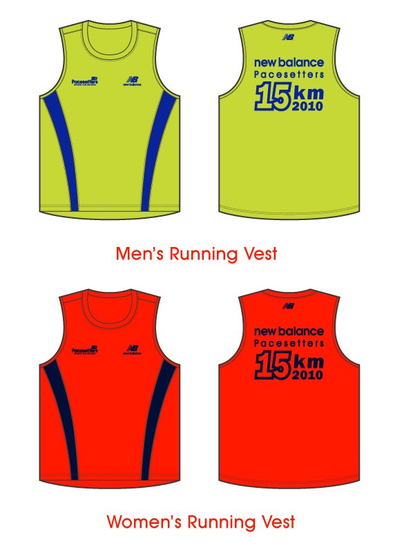 Vest Design and Measurement For New Balance Pacesetters 15km Run 2010