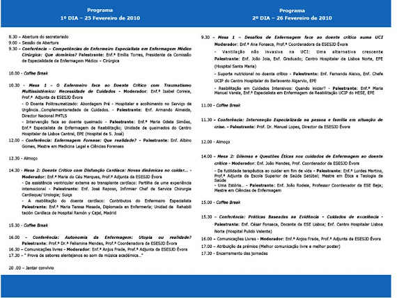 Programa das Jornadas
