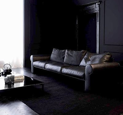 Fotos de salas modernas: Sofás en cuero negro