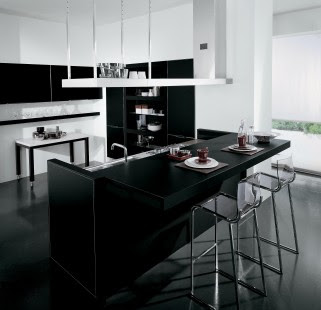 decora y disena: Diseño de cocina: Blanco y Negro