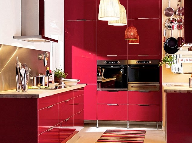 decora y disena: 5 Cocinas Color Rojo