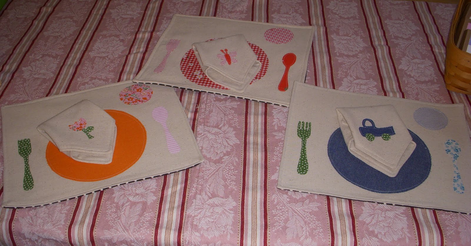 sweetest littles kids applique placemats