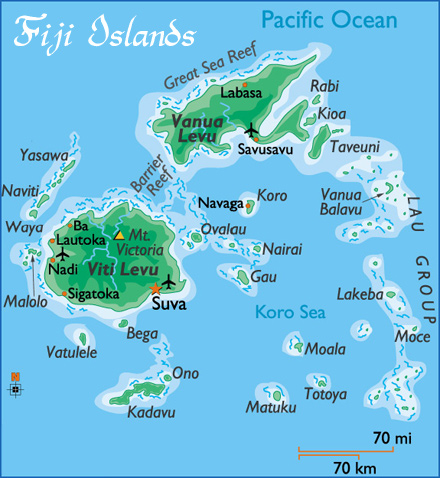 Detailed Map Of Fiji. map of fiji, fiji maps,