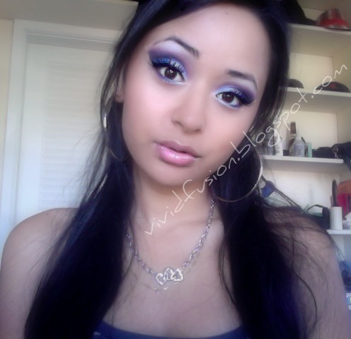 blue and purple makeup. Makeup tutorial: Icy lue and