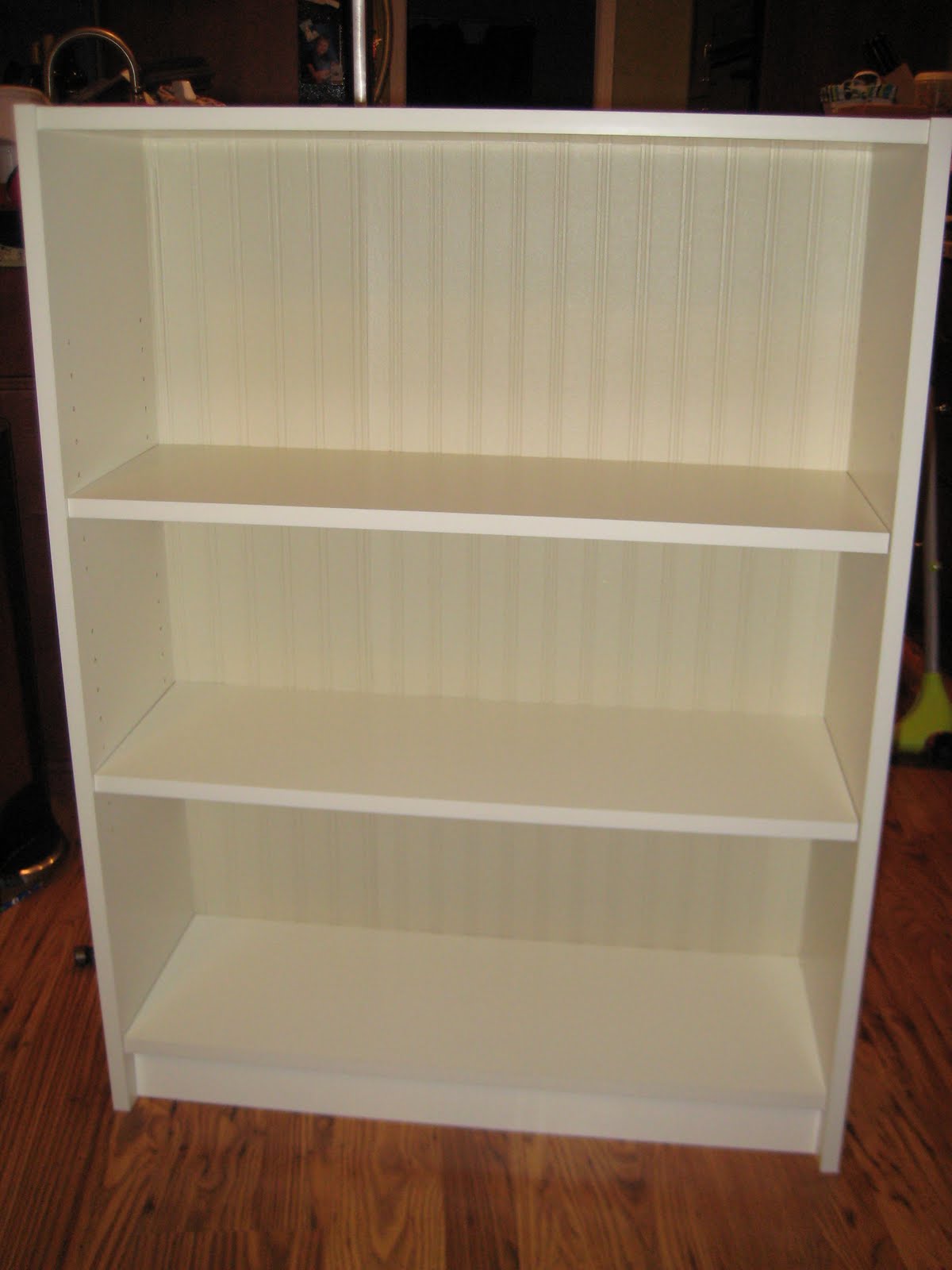 In Our Spare Time Beadboard bookshelves...sort of