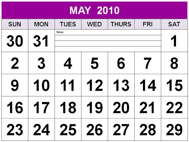 may calendar printable. april 2010 calendar printable.