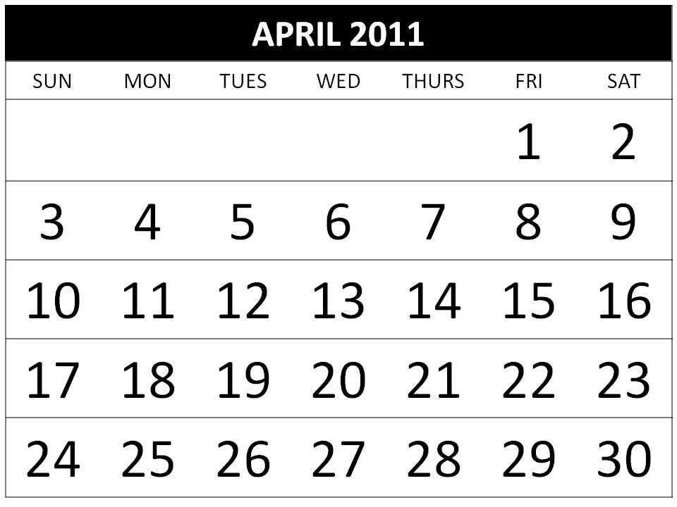 April+month+2011+calendar