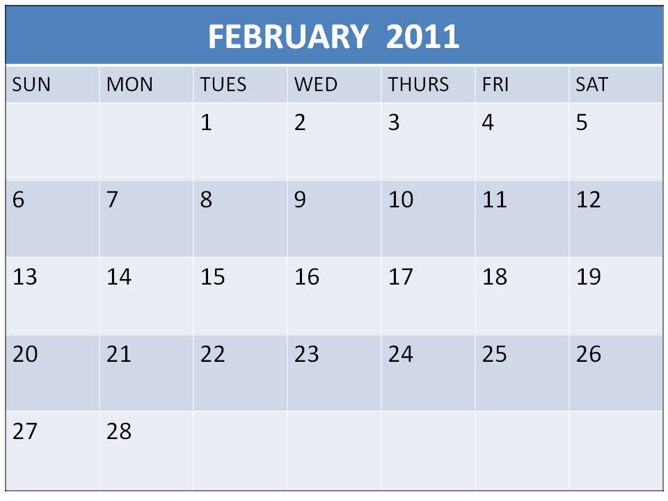 2011 calendar template word.