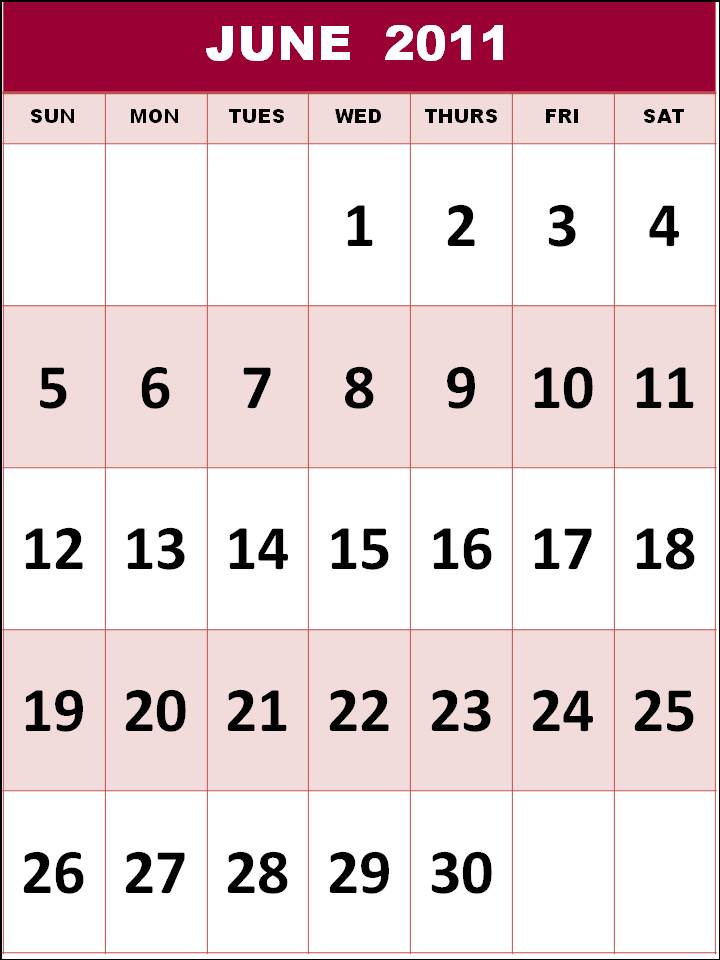June+month+2011+calendar