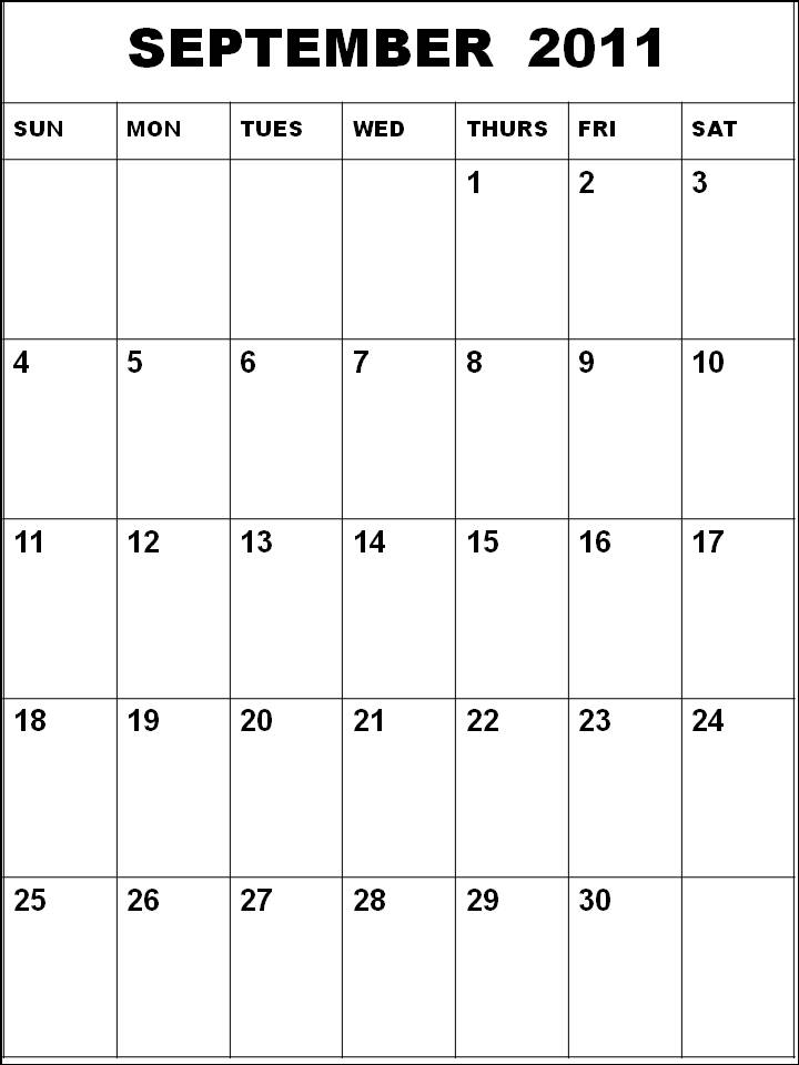 September with Holidays: