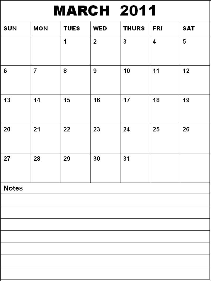 march 2011 calendar holidays