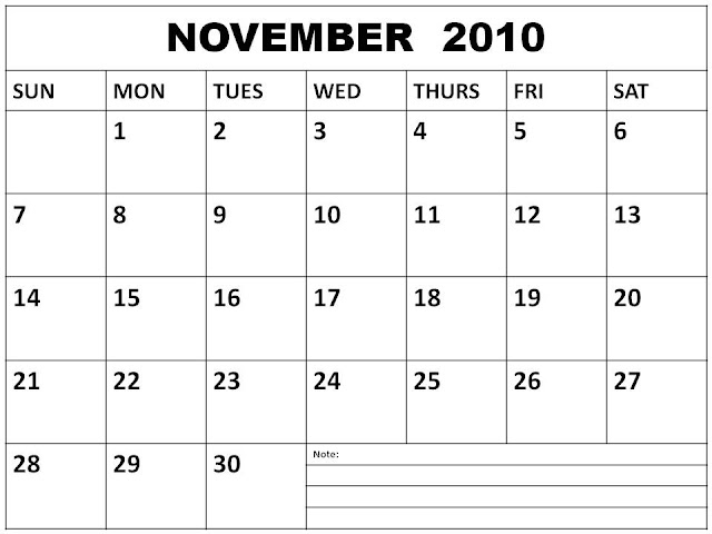 november 2010 calendar. 2010+calendar+printable
