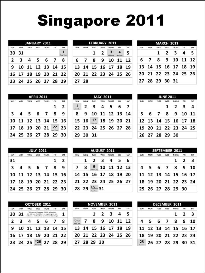 january to december 2011 calendar. January to December 2011