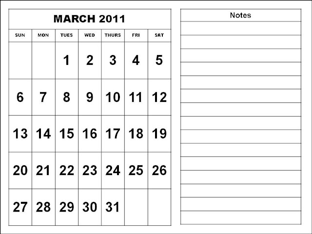 printable blank calendar march 2011. CALENDAR MARCH 2011 PRINTABLE