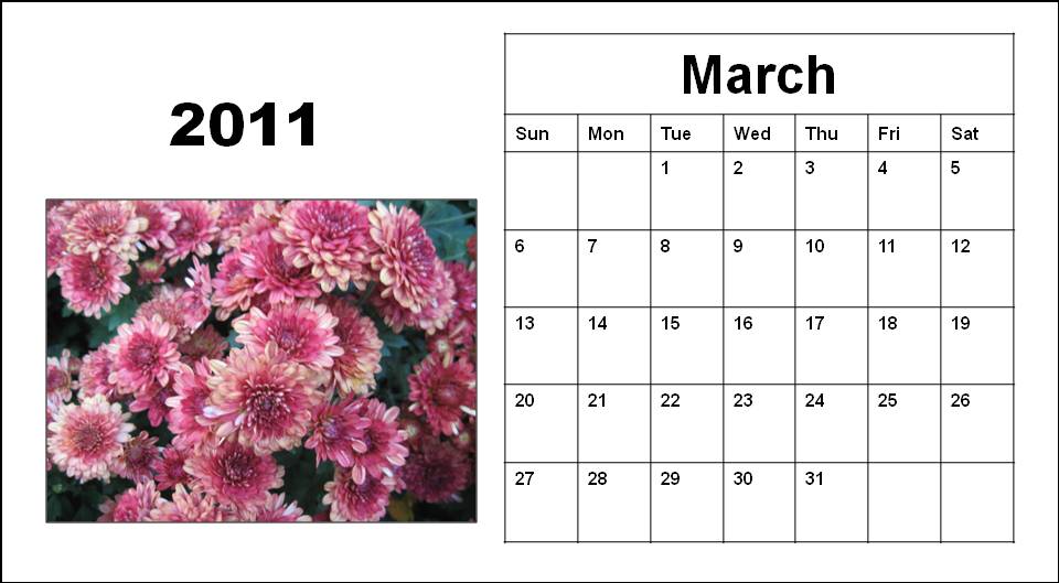 blank march 2011 printable calendar. BLANK CALENDAR OF MARCH 2011