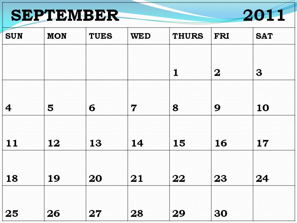 News and Hairstyles calendar of september 2011