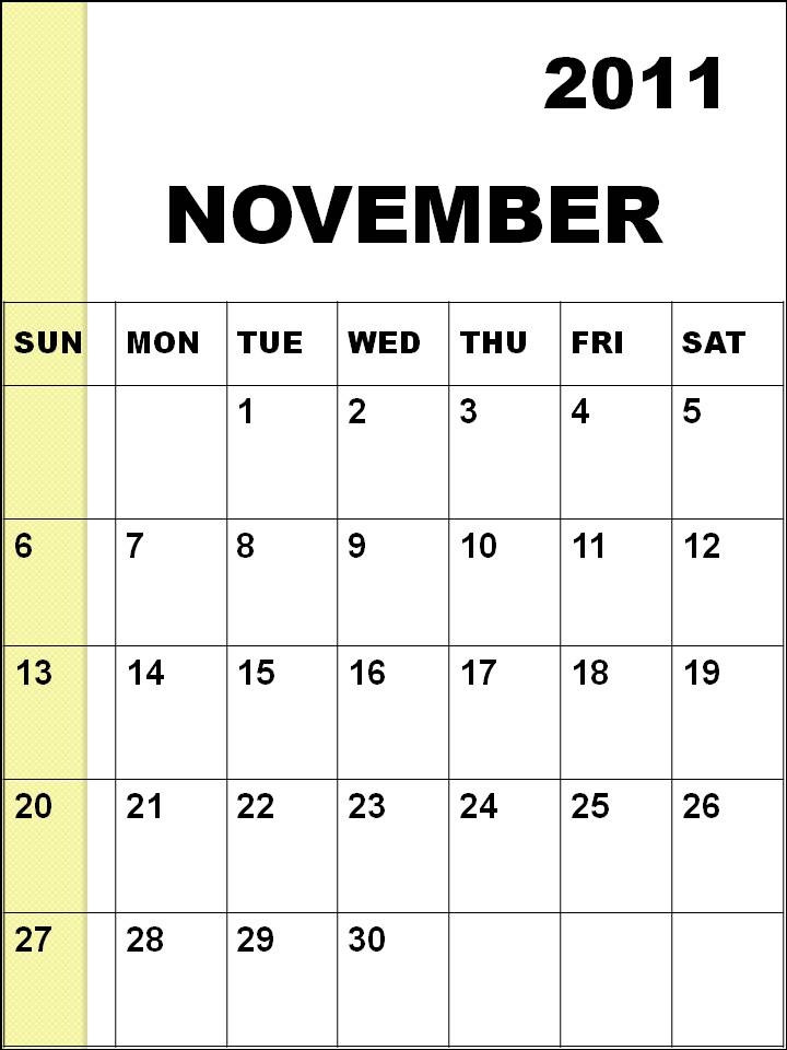 2011 november calendar. NOVEMBER 2011 BLANK CALENDAR