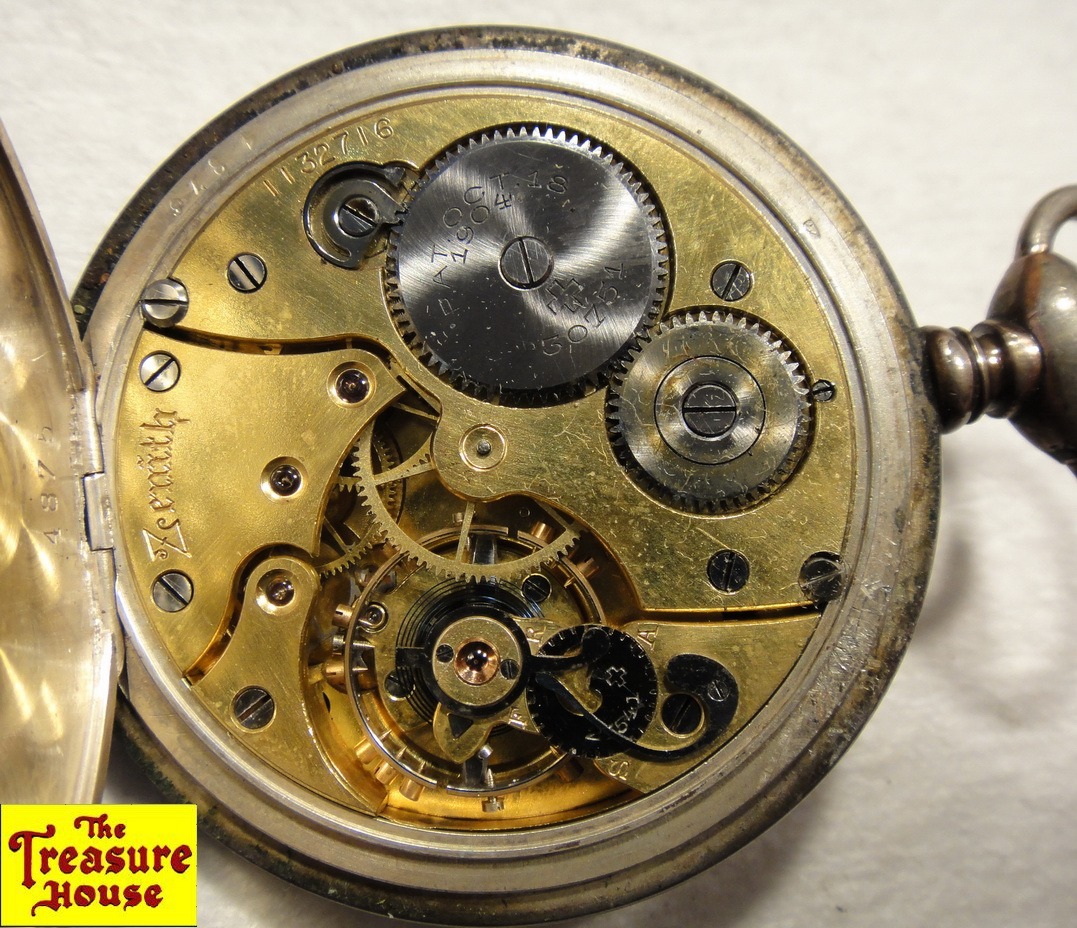 6POSITIONS Zenith Grand Prix Paris 1900 Silver 15 JLS Pocket Watch