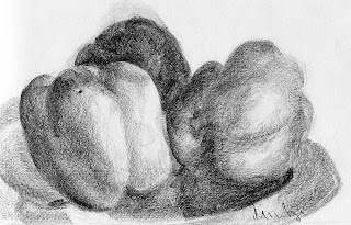 Drawing and Composing Tips Archive: Weekend Drawing: Bell Peppers