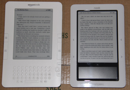 A review of Kindle vs nook.