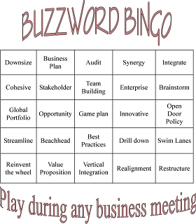 office jargon bingo