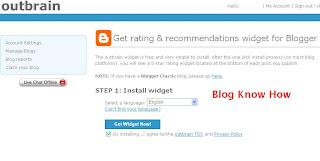 Outbrain Get Widget page