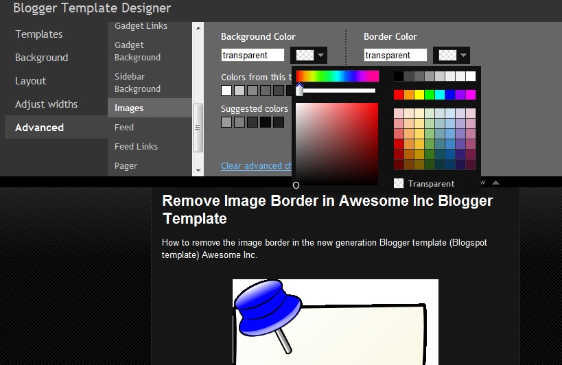 How To Change The Border Around Pictures In Blogger  | Blogger Post Image Borders Change or Remove
