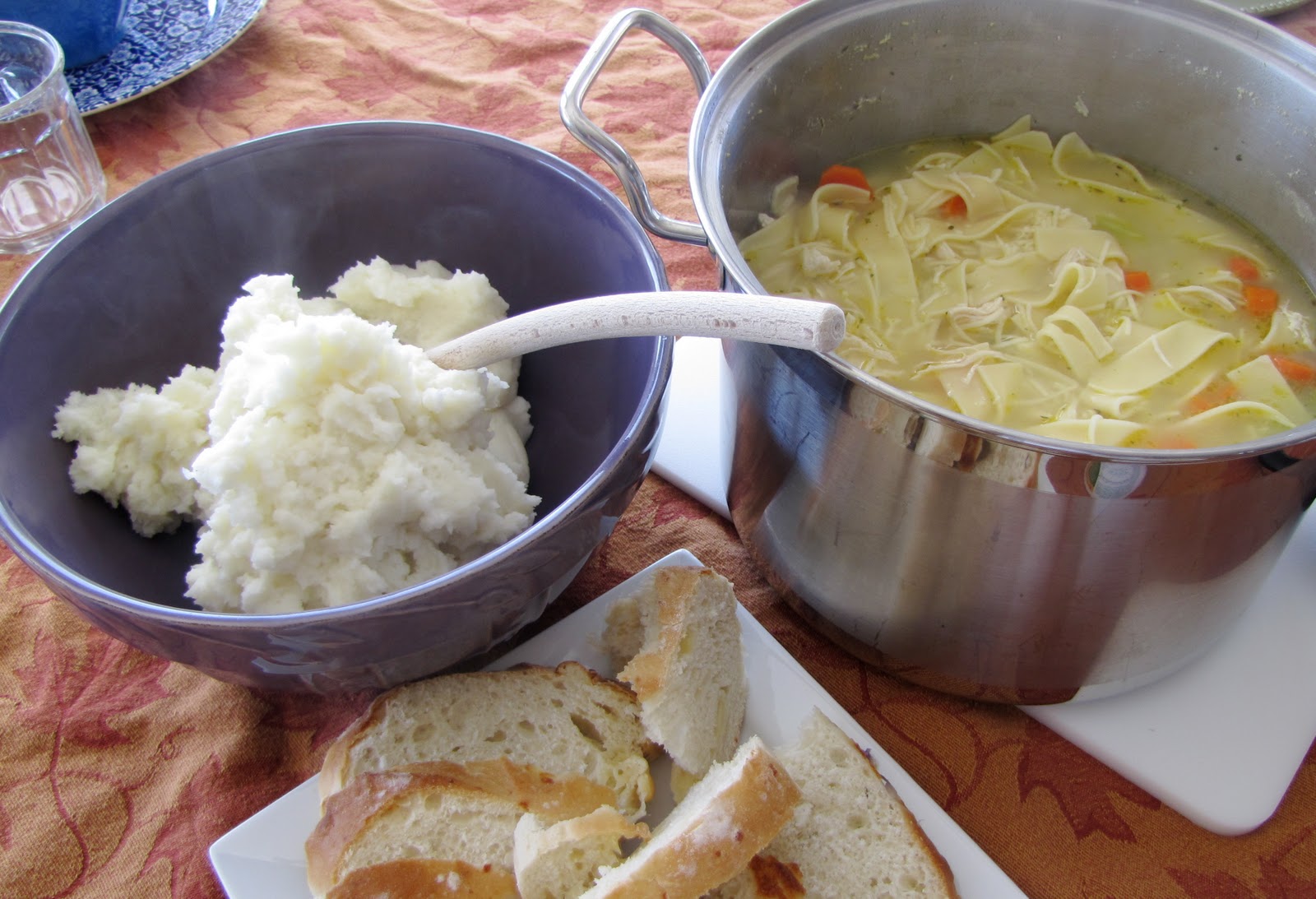 Armstrong Family Recipes Mom's Chicken Noodle Soup over Mashed Potatoes