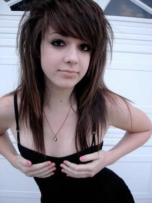cute girls layered emo hairstyle cute short emo hairstyle