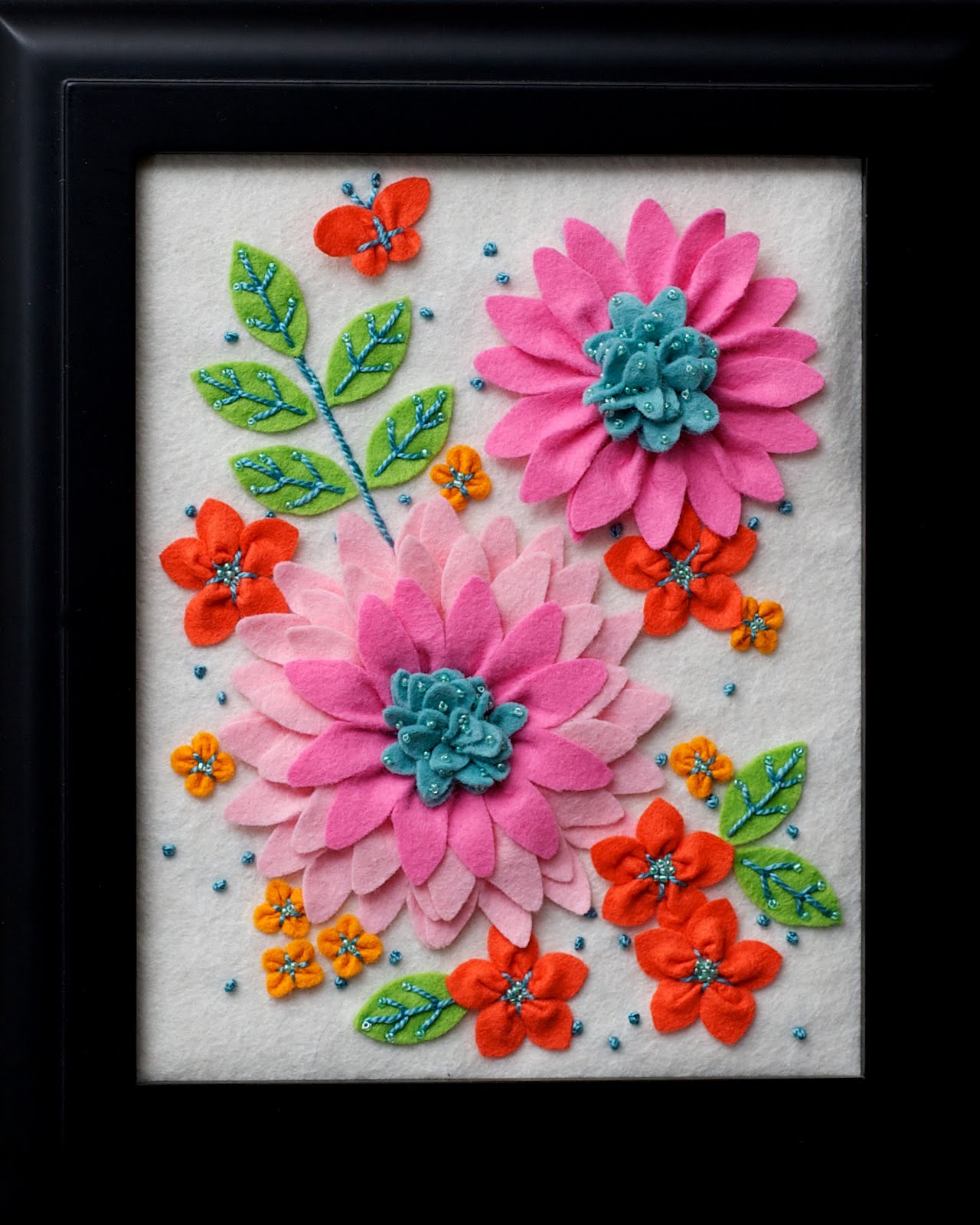 Twin fibers felt flower embroidery  for sale Twin fibers felt flower embroidery  for sale