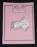 White w/ Pink Polka Dots Bow