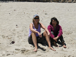 Sharon & Mitzi play in the sand