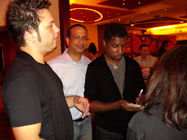 Desmond, Kenny "Babyface" Edmunds, guitarist Michael Ripoll and manageress, Susan