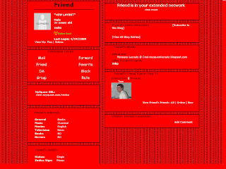 Red Myspace Layout