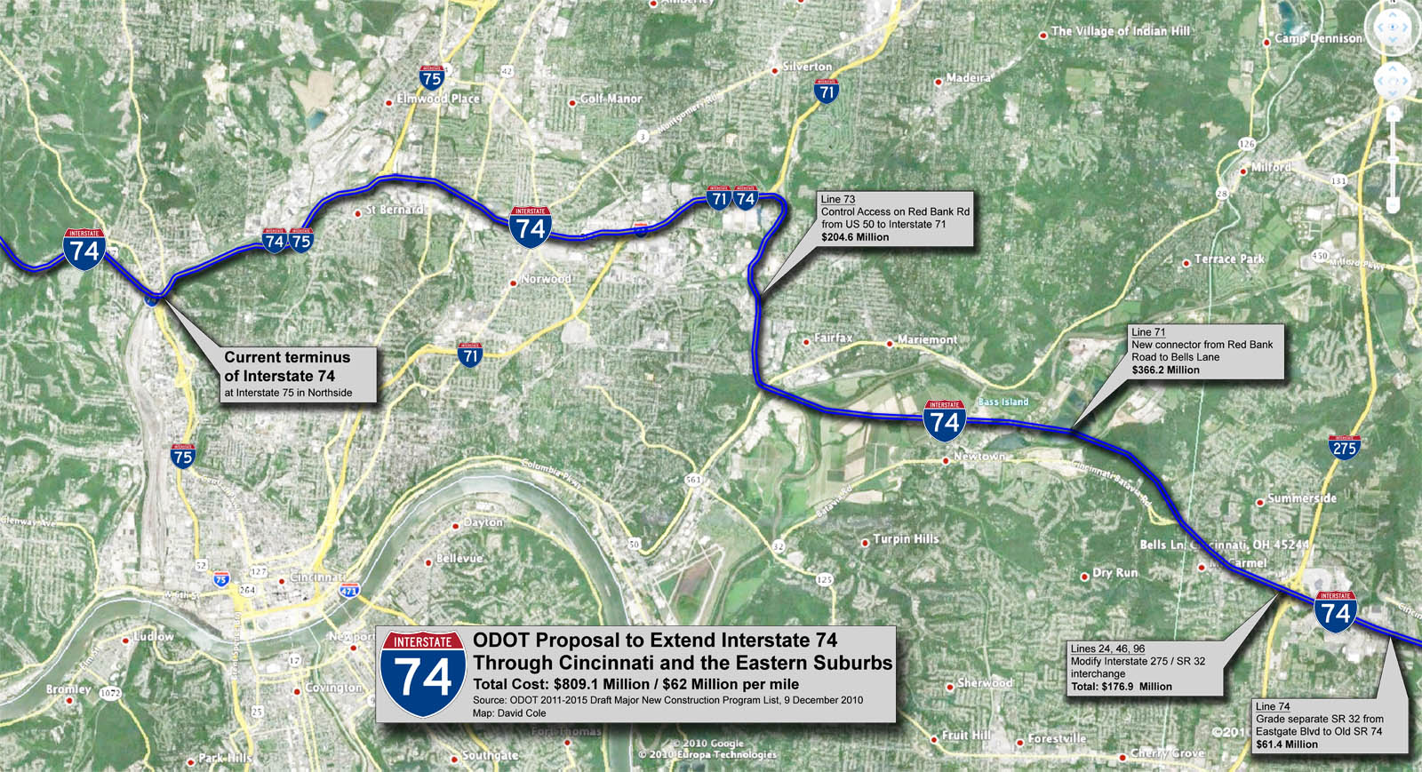 ODOT tags 809 million for possible I74 extension in Cincinnati