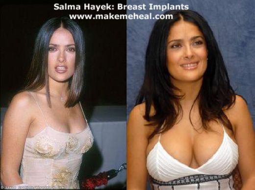 salma hayek breast