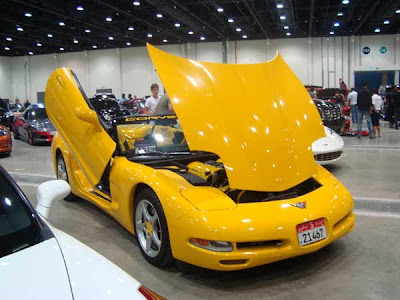 Modification Car Chevrolet Corvette With Yellow Color