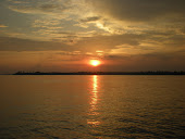 Sunset at musi river
