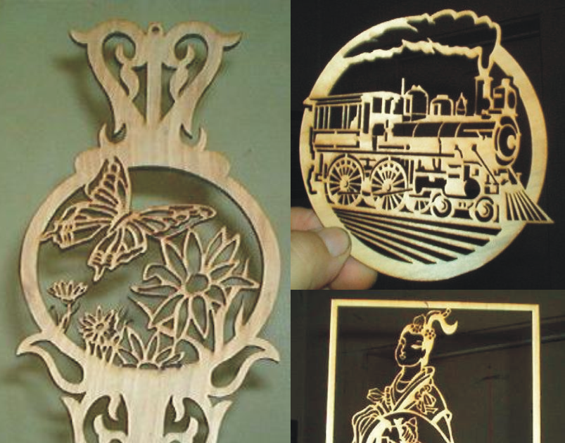 Laser Engraving By Terry Pless Scroll Cutting with Laser