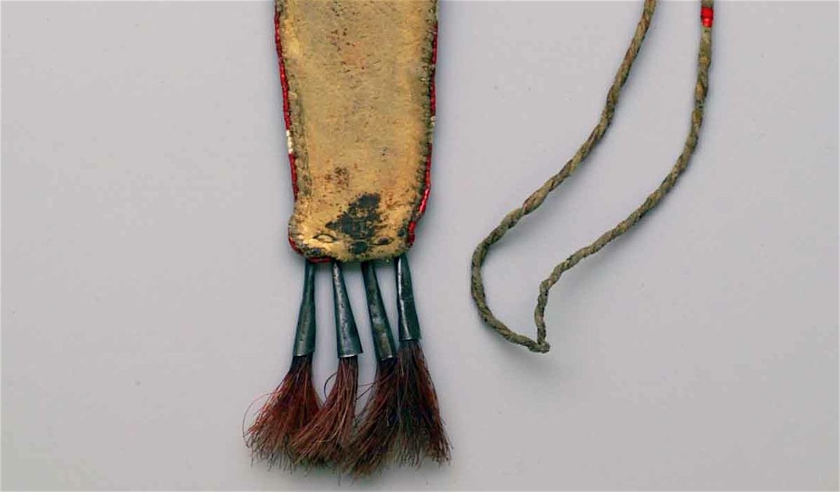 Contemporary Makers OjibwaChippewa Northern Ojibwa Knife Case and Knife