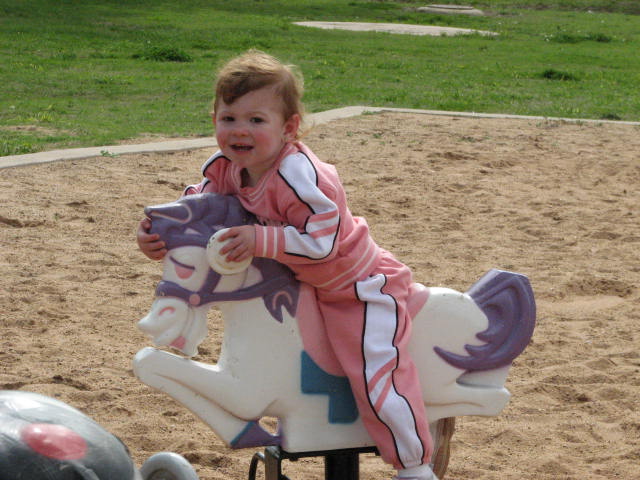 Kaydence Riding the horse.