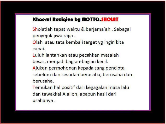 motto by khaerul roziqien