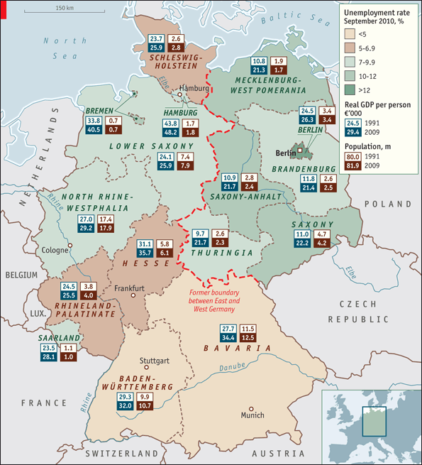 germany economic map