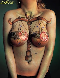 Beautiful Female Bodies And Female Body In Photography With Zodiac Body Painting Picture Libra