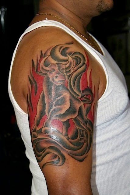 Bull Tattoos With Image Bull Shoulder Tattoo 1