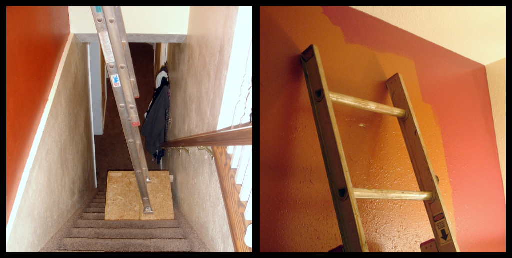 Lady Createalot How do you paint the walls of a stairwell???